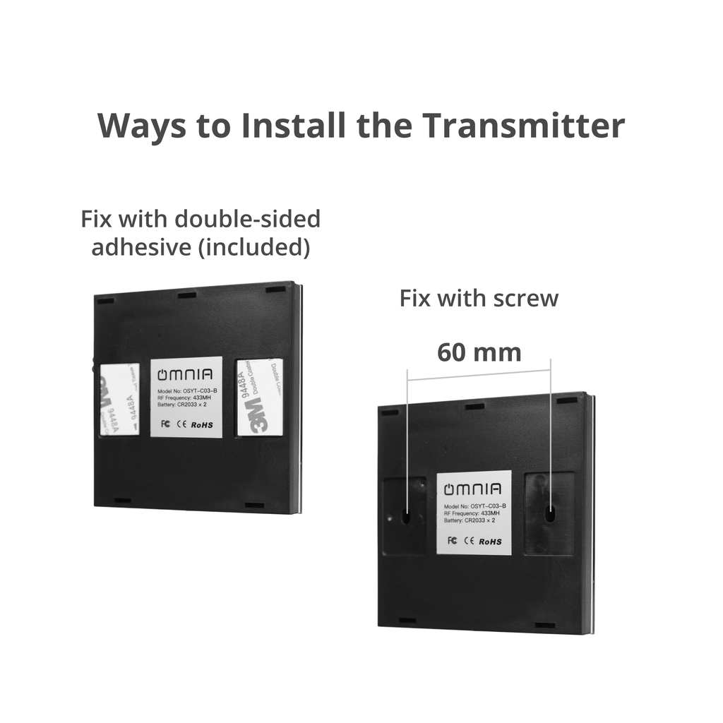 Omnia Interruptor Inteligente Inalámbrico Rf 3 Vías