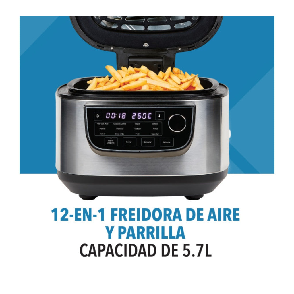 Power XL Olla Freidora de Aire con Parrilla 5.7 Litros, MFC-AF-6C-LA