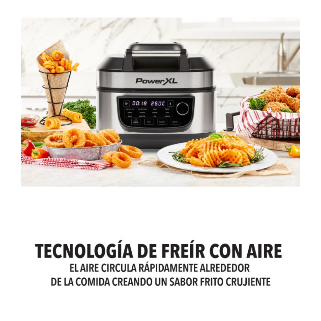 Power XL Olla Freidora de Aire con Parrilla 5.7 Litros, MFC-AF-6C-LA