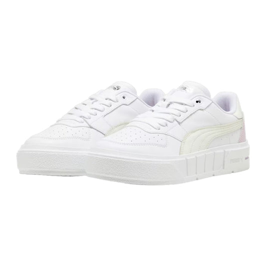 Puma Tenis Casual Cali Court Leather Blanco/Morado, para Mujer