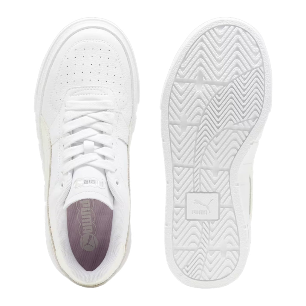 Puma Tenis Casual Cali Court Leather Blanco/Morado, para Mujer