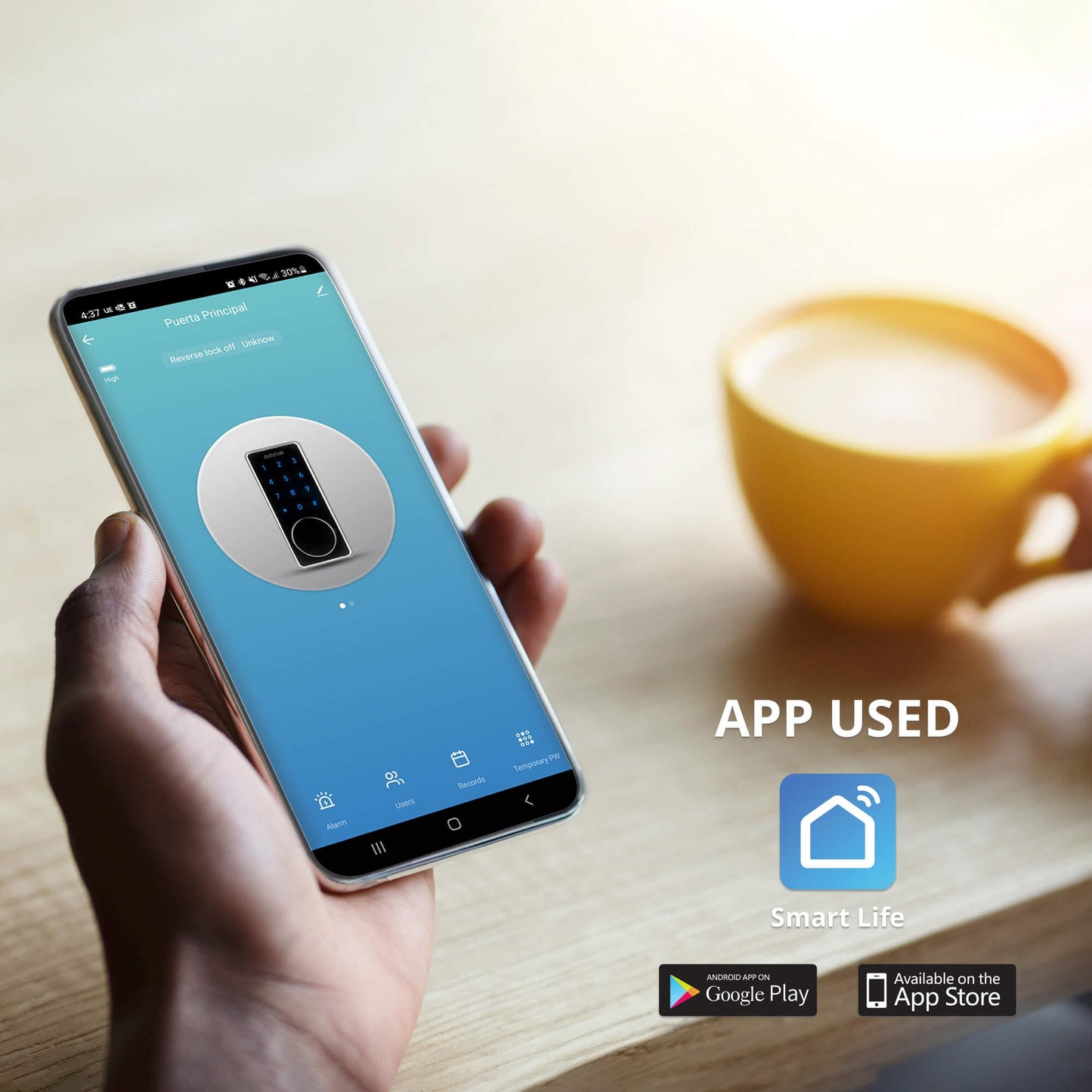 Omnia Cerradura Tipo Cerrojo Inteligente Wifi