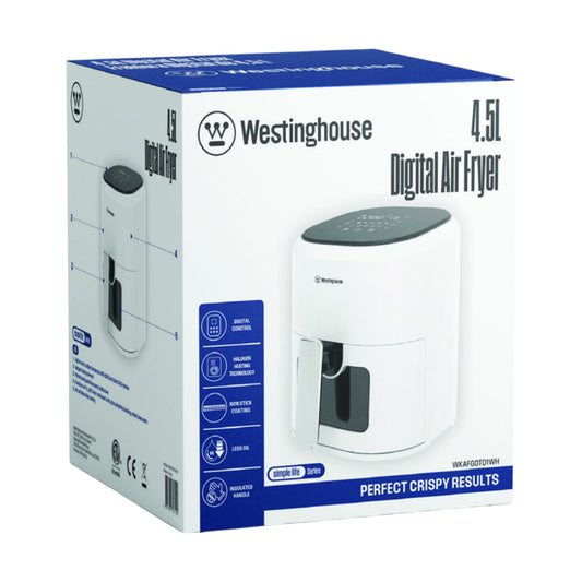 Westinghouse Freidora de Aire Digital Simple Life de 4,5 Litros, WKAFGOT01WH