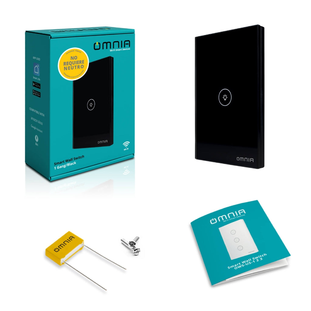 Omnia Interruptor Inteligente Híbrido Wifi/rf 1 Vía