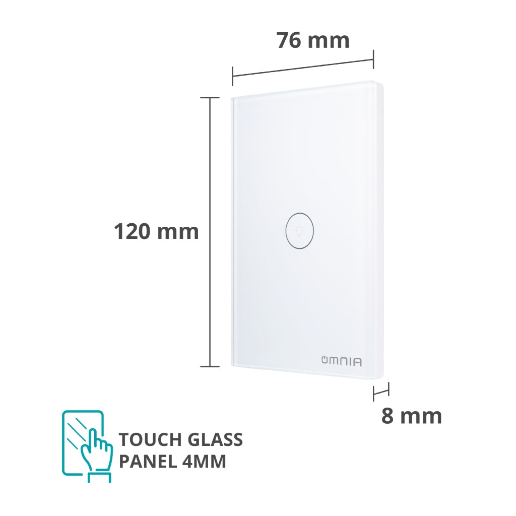 Omnia Interruptor Inteligente Híbrido Wifi/rf 1 Vía