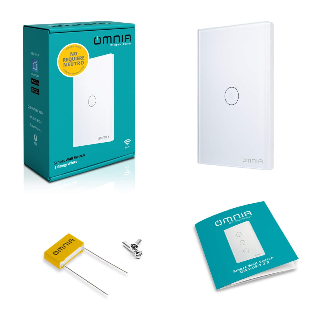 Omnia Interruptor Inteligente Híbrido Wifi/rf 1 Vía
