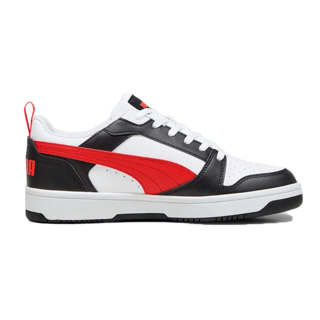 Puma Tenis Rebound V6 Low Negro/Rojo, para Hombre
